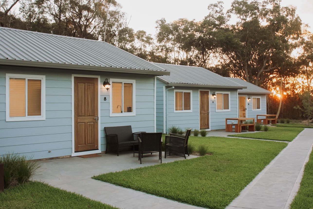 Cabins at Long Point Conference Centre are perfect for group holidays in Sydney.